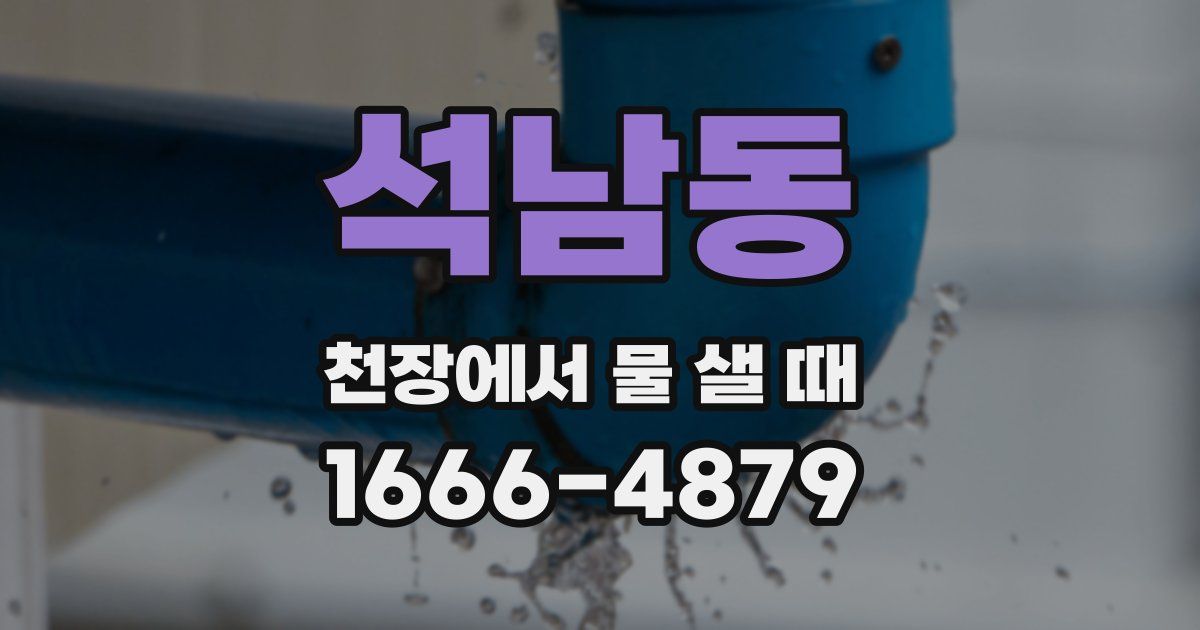 석남동 천장에서 물 샐 때