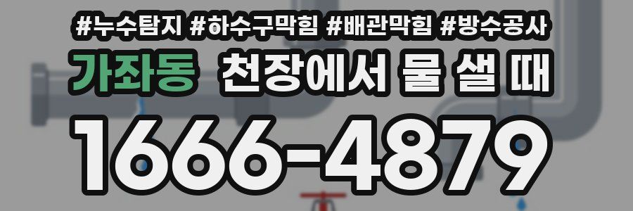 가좌동 천장에서 물 샐 때