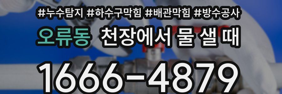 오류동 천장에서 물 샐 때