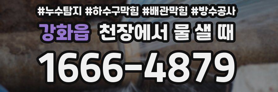 강화읍 천장에서 물 샐 때