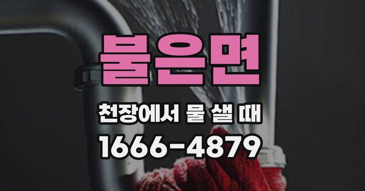 불은면 천장에서 물 샐 때