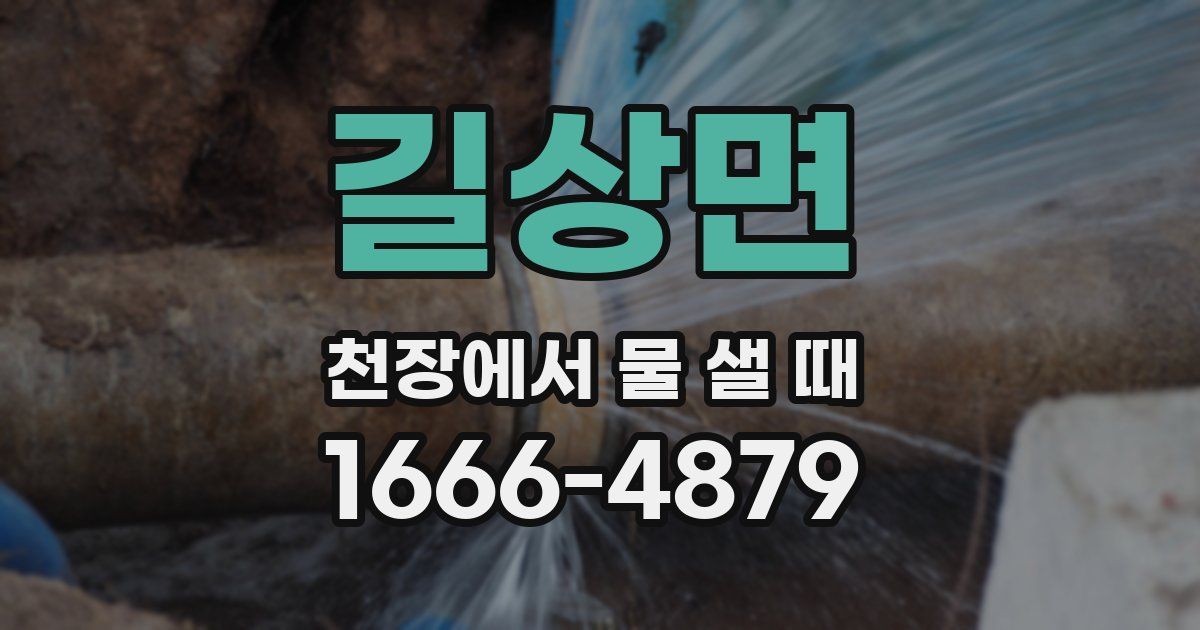 길상면 천장에서 물 샐 때