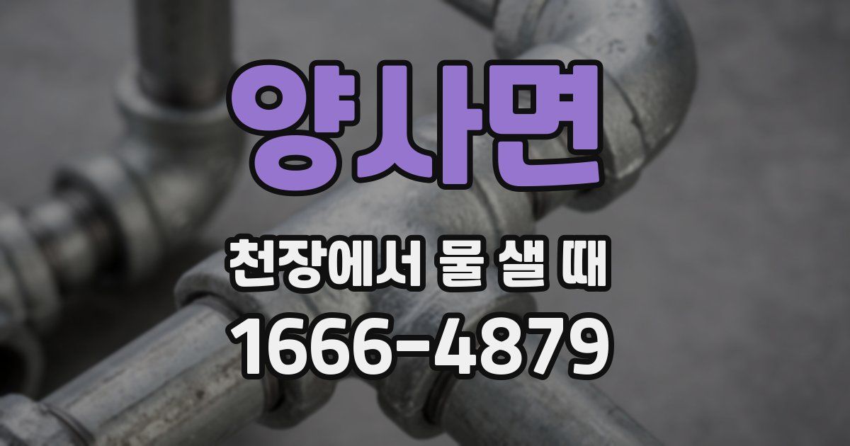 양사면 천장에서 물 샐 때