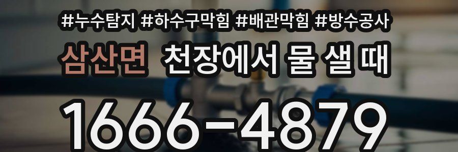 삼산면 천장에서 물 샐 때