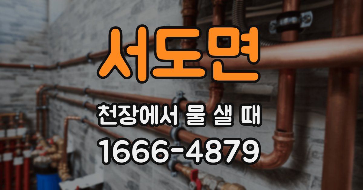 서도면 천장에서 물 샐 때