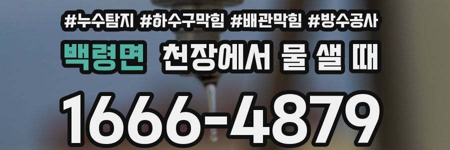 백령면 천장에서 물 샐 때