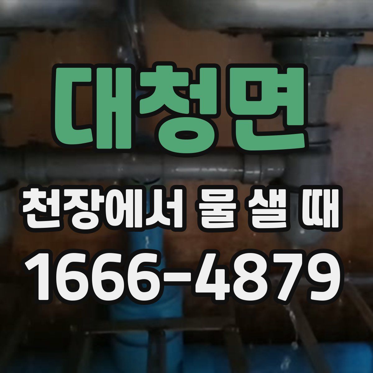 대청면 천장에서 물 샐 때