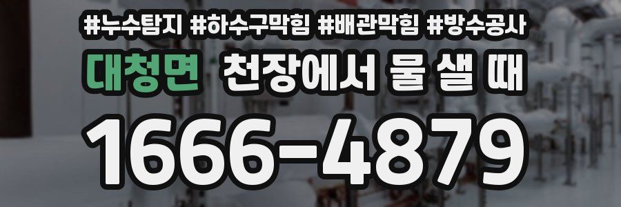 대청면 천장에서 물 샐 때