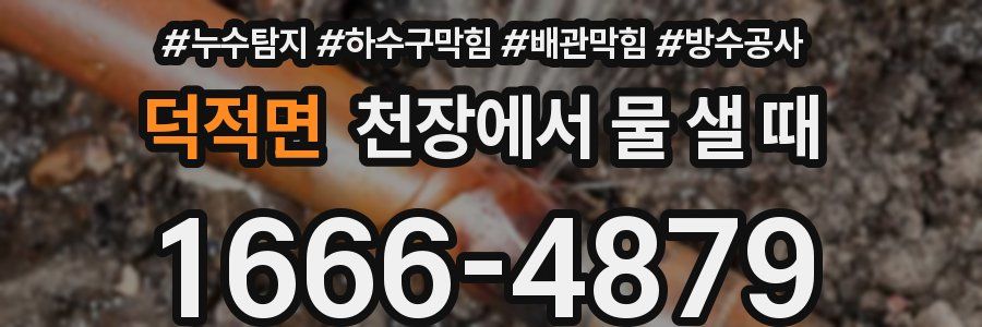 덕적면 천장에서 물 샐 때