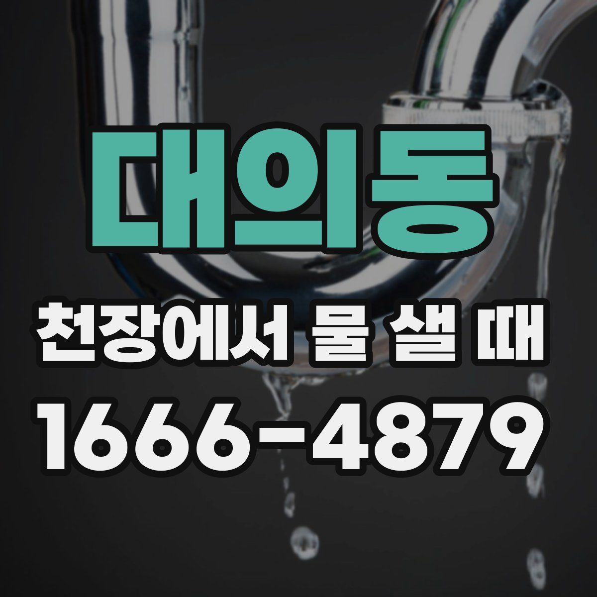 대의동 천장에서 물 샐 때