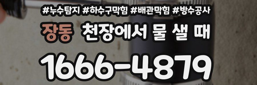 장동 천장에서 물 샐 때