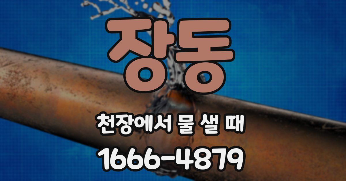 장동 천장에서 물 샐 때