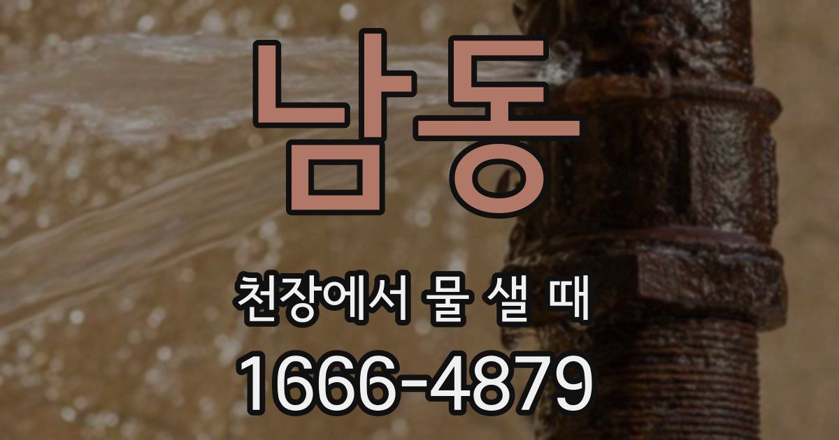 남동 천장에서 물 샐 때