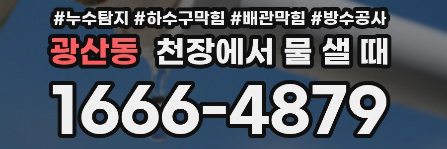 광산동 천장에서 물 샐 때