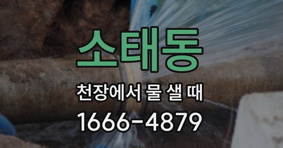 소태동 천장에서 물 샐 때