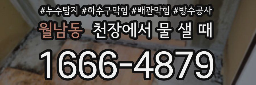 월남동 천장에서 물 샐 때