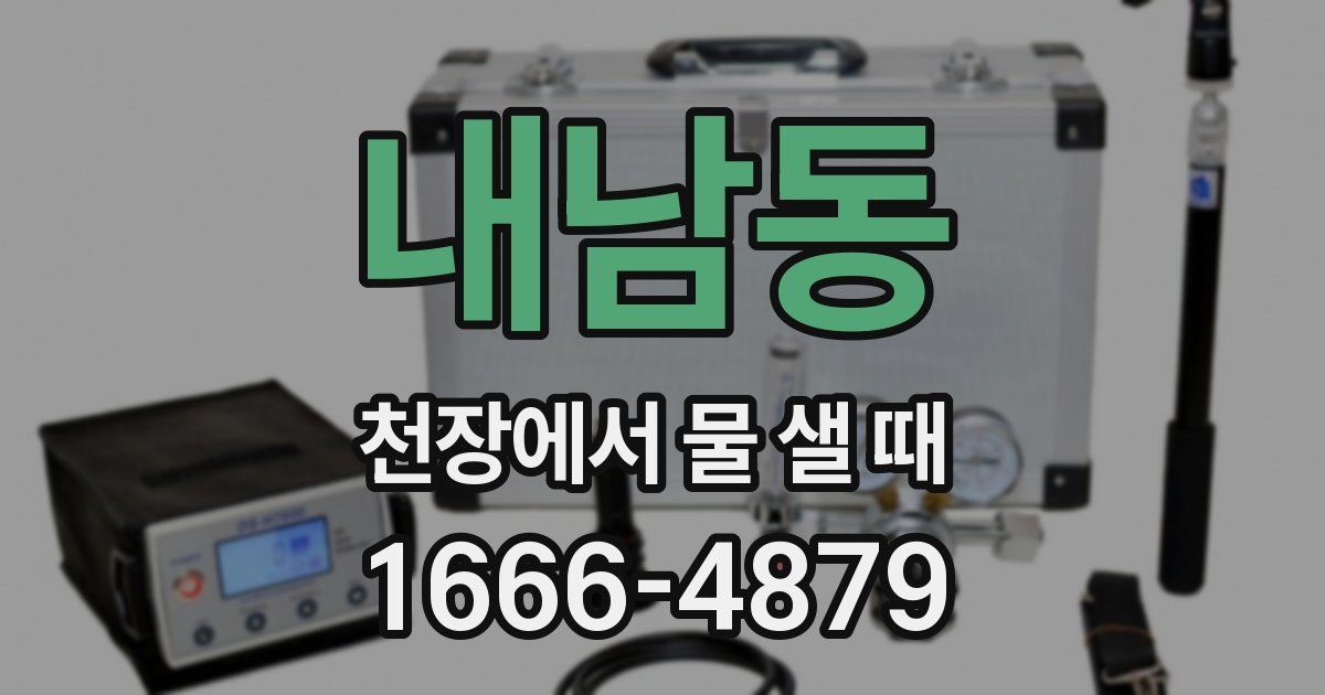 내남동 천장에서 물 샐 때