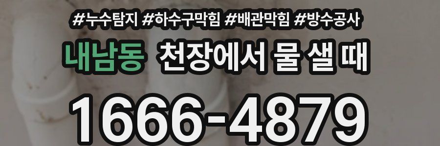 내남동 천장에서 물 샐 때