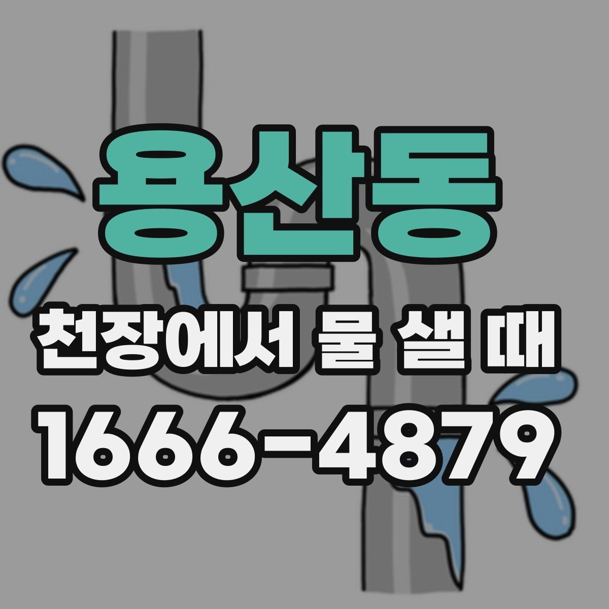 용산동 천장에서 물 샐 때