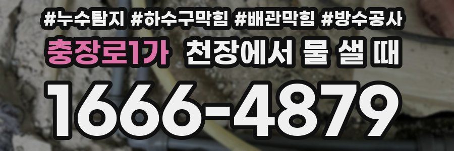 충장로1가 천장에서 물 샐 때