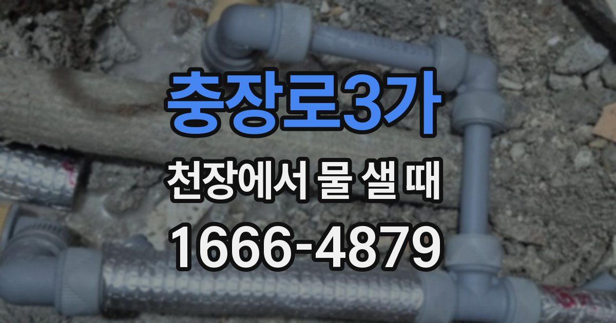 충장로3가 천장에서 물 샐 때
