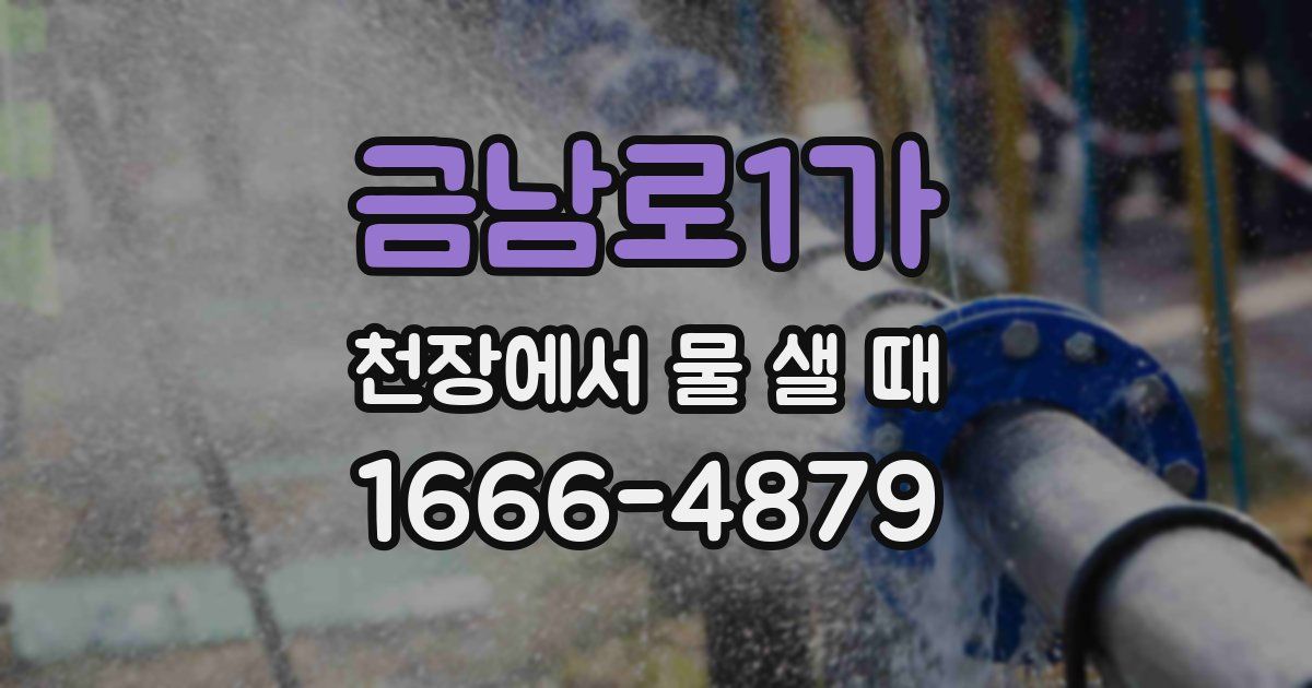 금남로1가 천장에서 물 샐 때