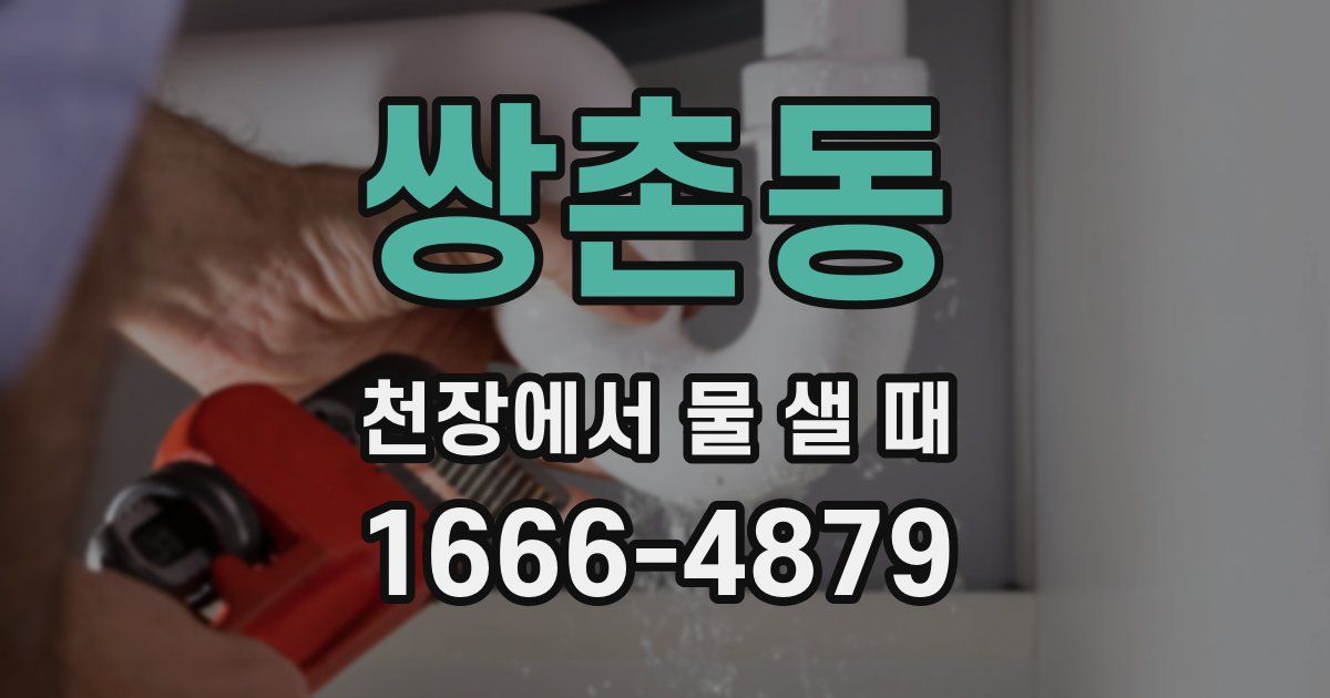 쌍촌동 천장에서 물 샐 때