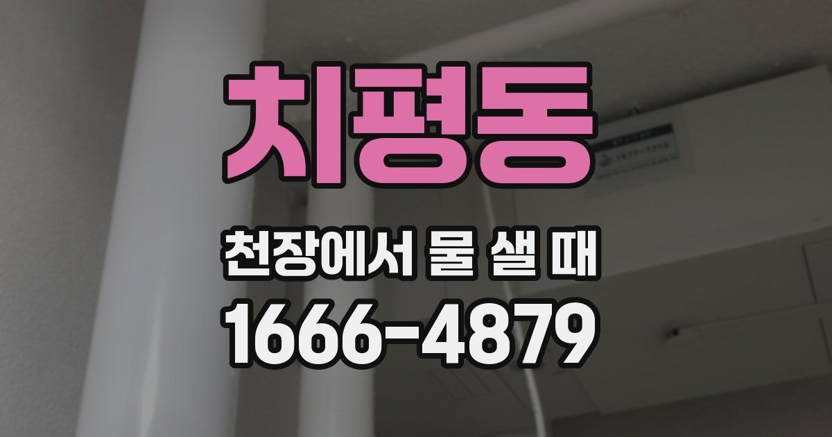 치평동 천장에서 물 샐 때