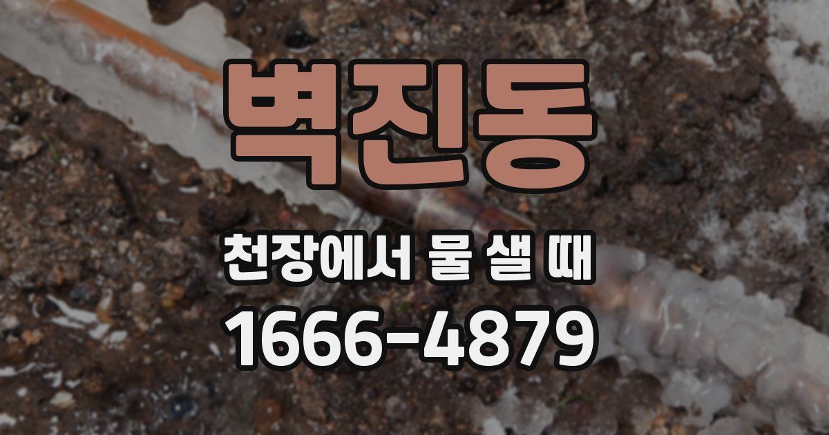 벽진동 천장에서 물 샐 때