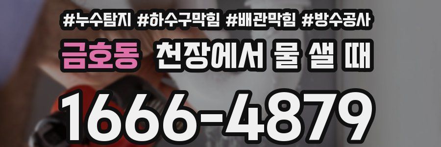 금호동 천장에서 물 샐 때