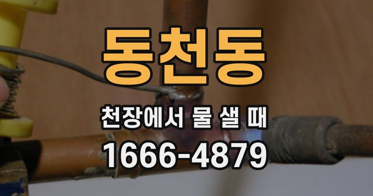 동천동 천장에서 물 샐 때