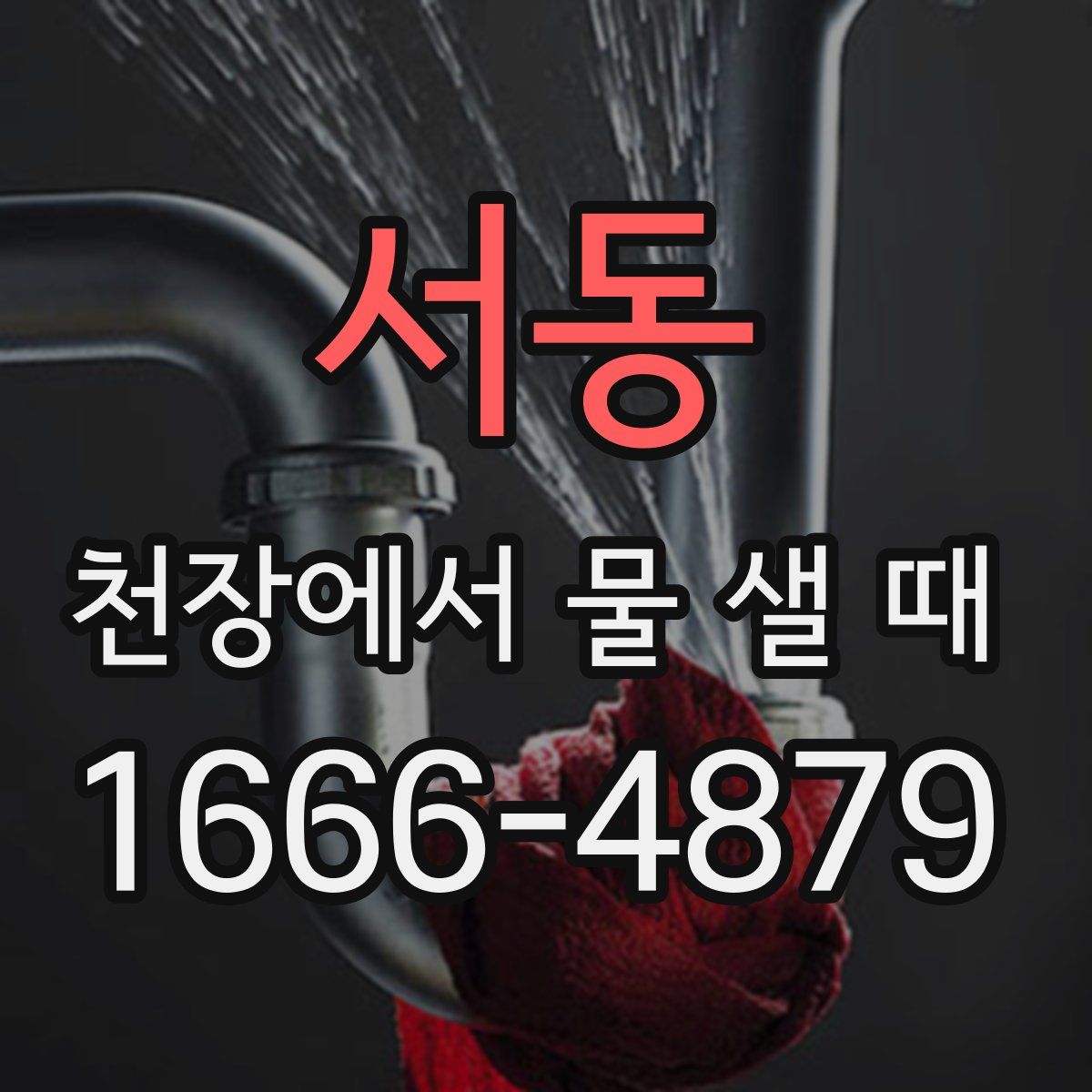 서동 천장에서 물 샐 때