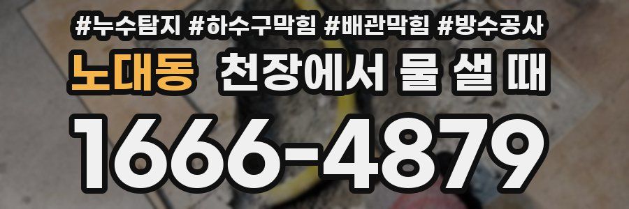 노대동 천장에서 물 샐 때