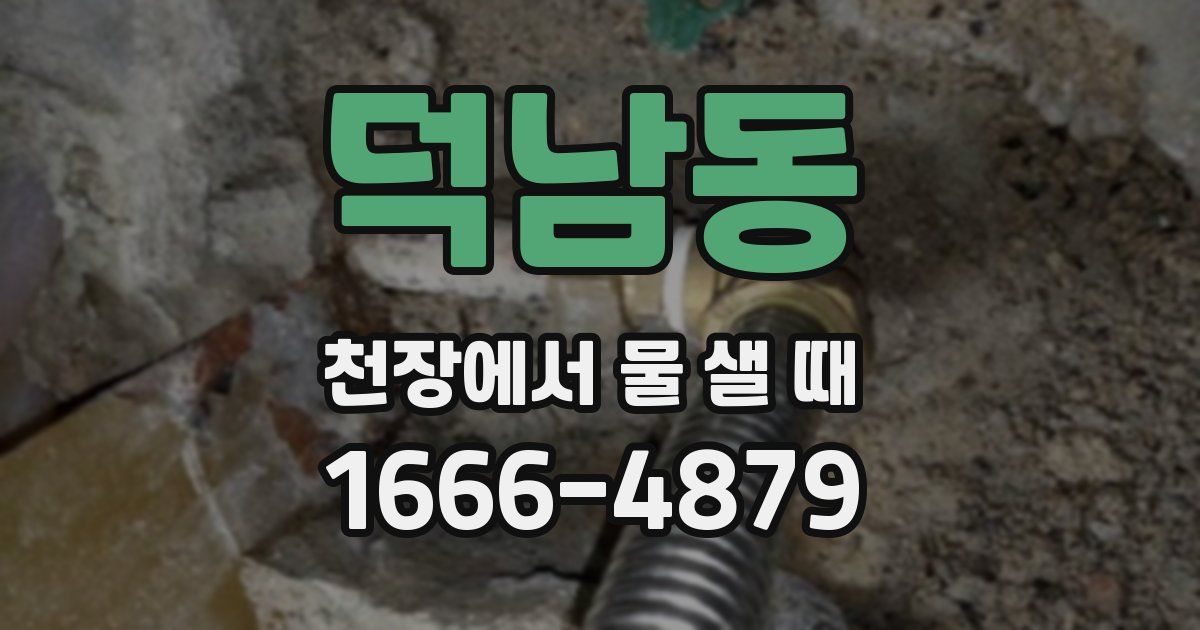 덕남동 천장에서 물 샐 때