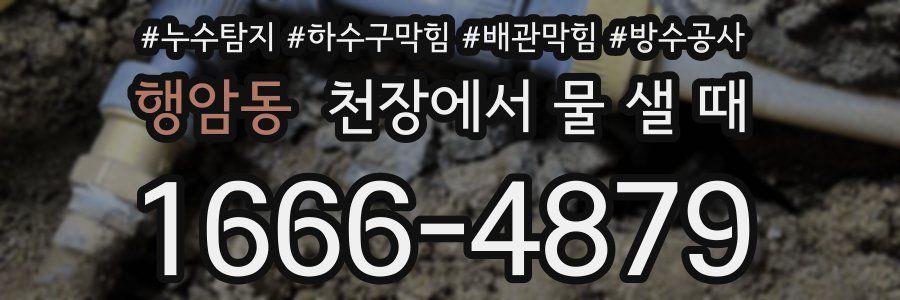 행암동 천장에서 물 샐 때