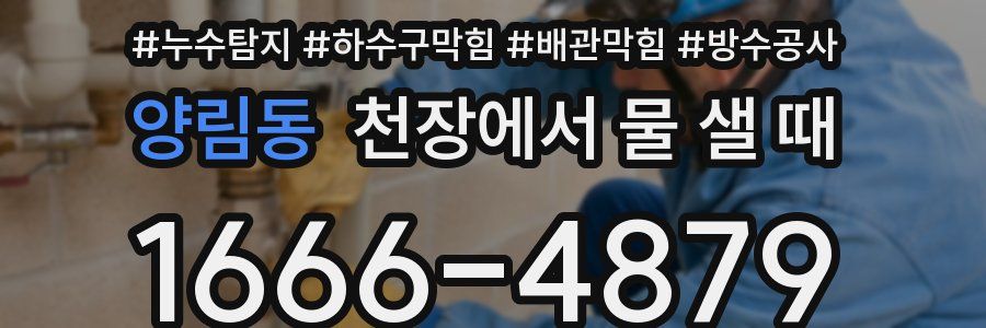 양림동 천장에서 물 샐 때