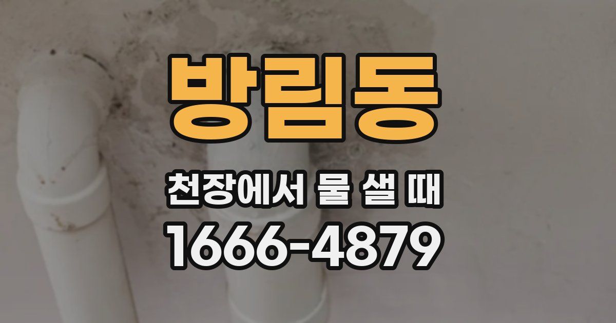 방림동 천장에서 물 샐 때
