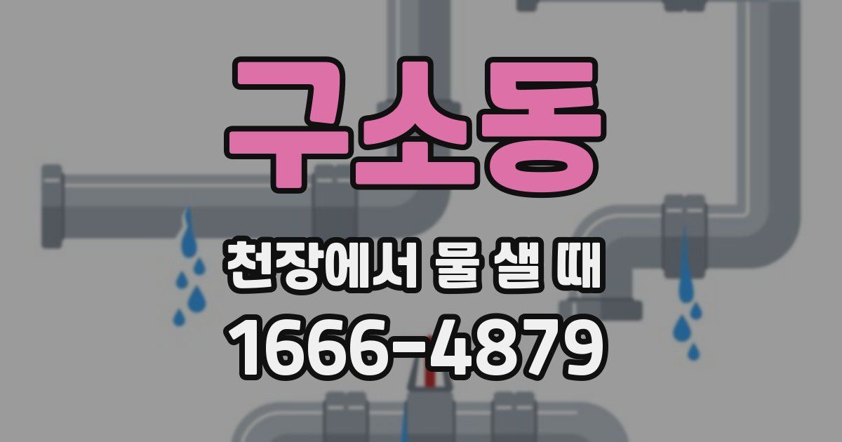 구소동 천장에서 물 샐 때