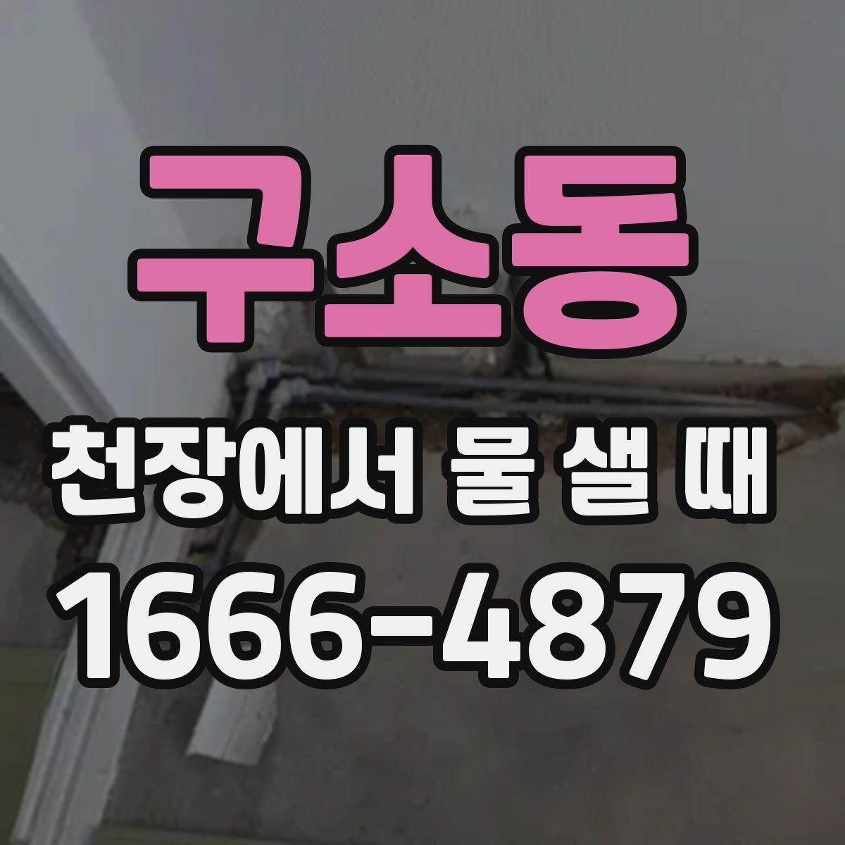 구소동 천장에서 물 샐 때