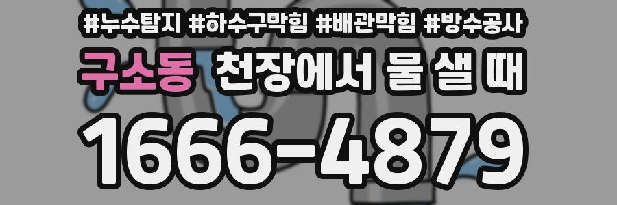 구소동 천장에서 물 샐 때