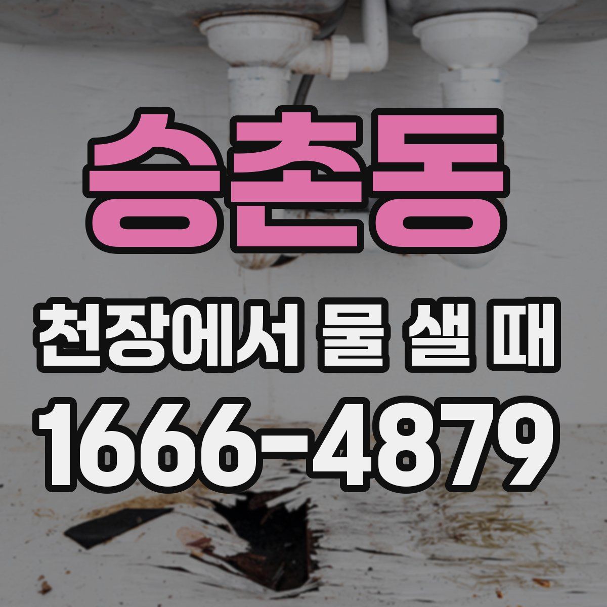 승촌동 천장에서 물 샐 때