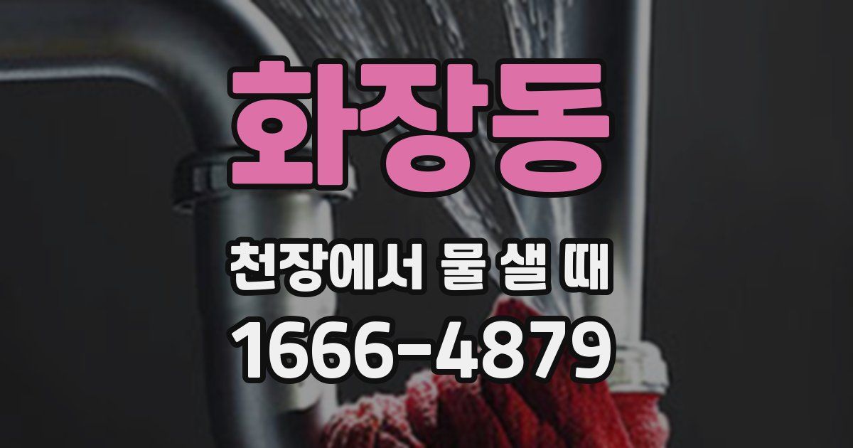 화장동 천장에서 물 샐 때