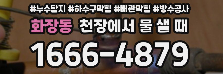 화장동 천장에서 물 샐 때