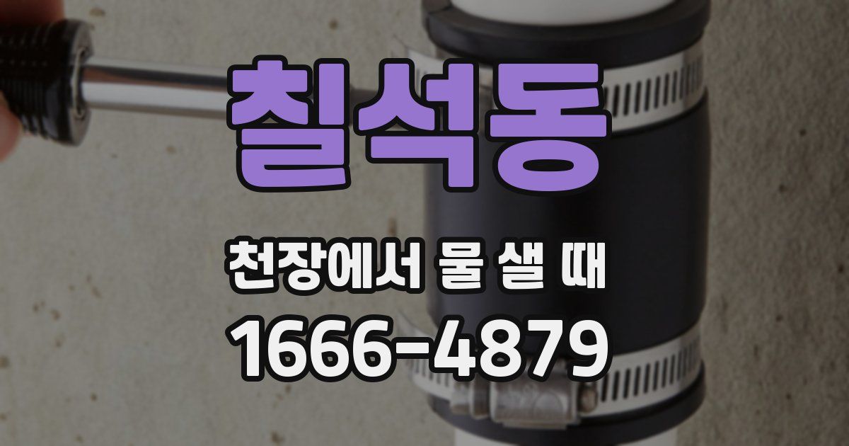 칠석동 천장에서 물 샐 때
