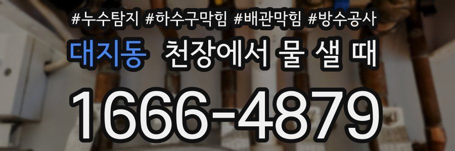 대지동 천장에서 물 샐 때