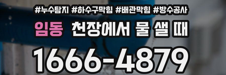 임동 천장에서 물 샐 때