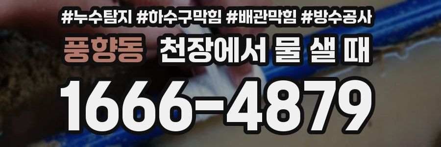 풍향동 천장에서 물 샐 때
