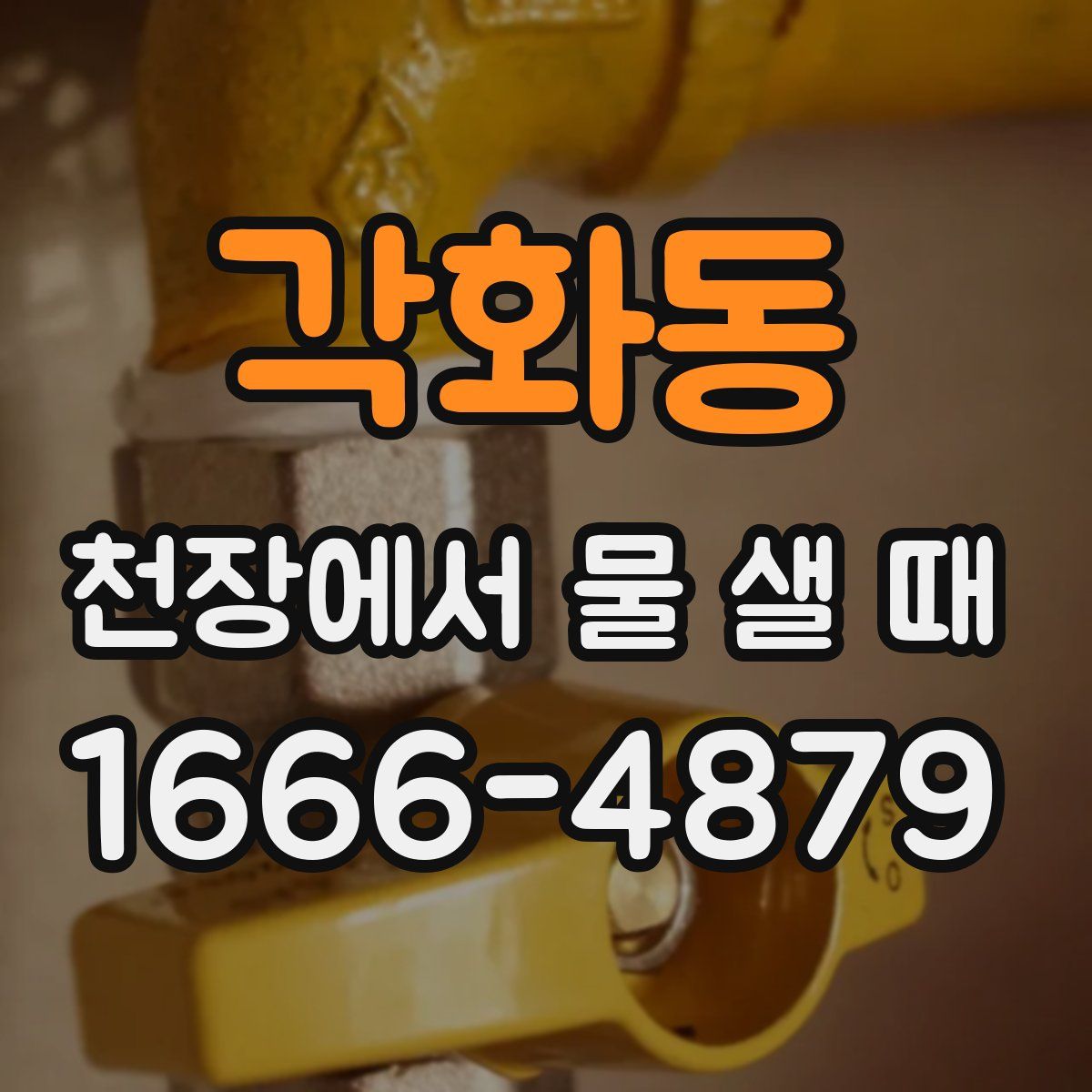 각화동 천장에서 물 샐 때