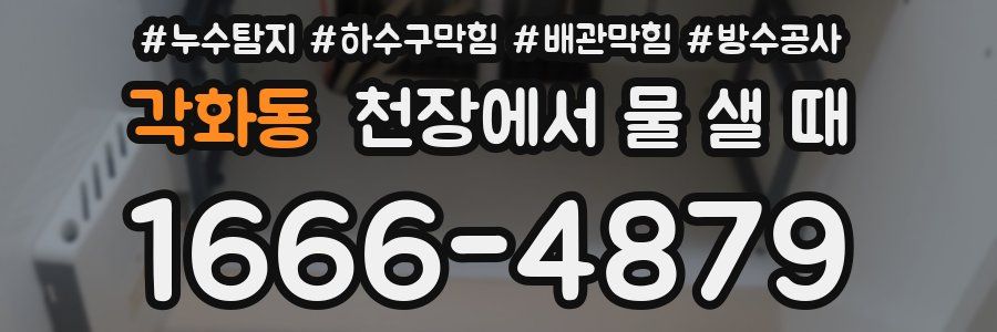 각화동 천장에서 물 샐 때