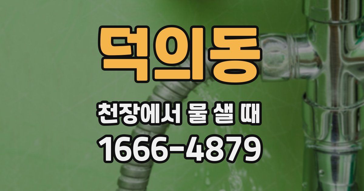 덕의동 천장에서 물 샐 때
